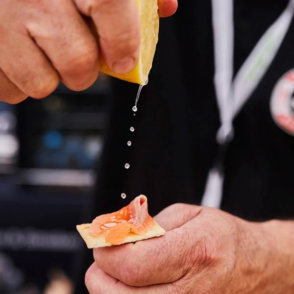 Smoked salmon dish